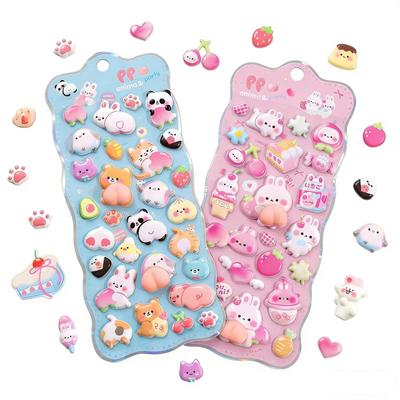 Cute 3D Squishy Butt Stickers for Decorating Smartphone Pop Planner Reward Sparkly Decorative Stickers for Kids and DIY Decorate Water Smartphone and