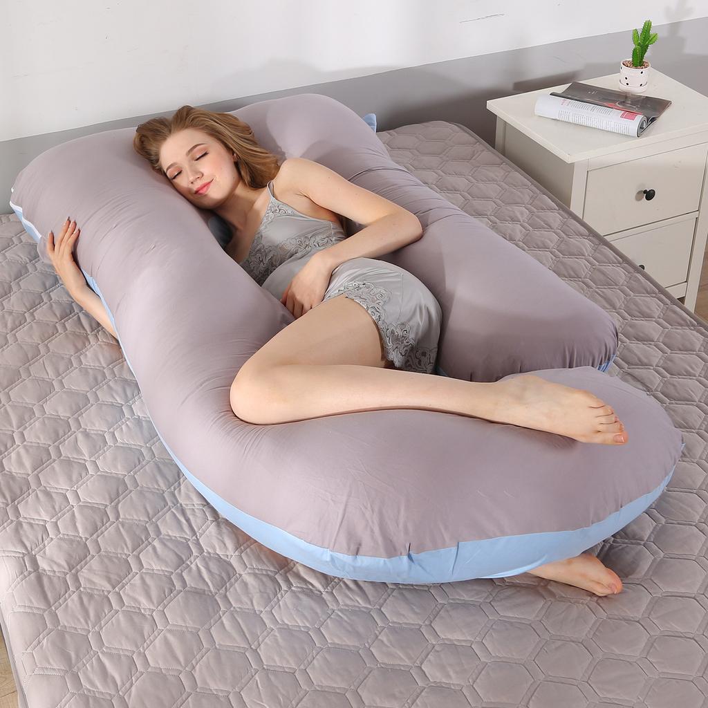 Jiabinfu Pregnancy Pillow, U Shaped Full Body Pillow for Maternity Support, Sleeping Pillow with Cover for Pregnant Women