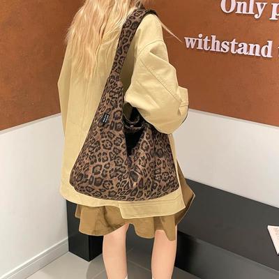 2025 Fashion Leopard Print Tote: Versatile, Large-Capacity Shoulder Bag for Women - Simple, Retro, Casual Commute Bag