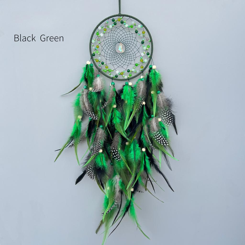 Colorful Feather Woven Atmosphere Decoration Living Room Wall Ornaments Bedroom Home Agate Dream Catcher Net Decorations