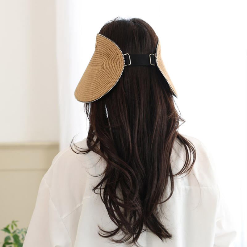 Mikoa Summer Wide-brimmed Rattan Straw Twist Sun Cap