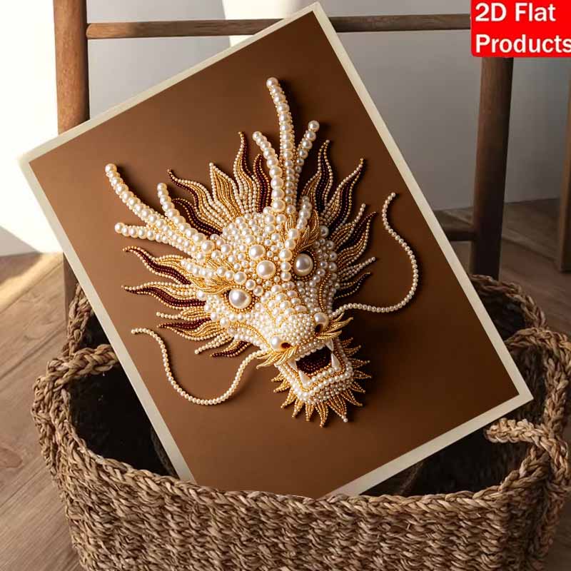 DIY Pearl Diamond Art Painting Kits for Adult and Beginners, Majestic Dragon Sparkling Painting Craft Home Wall Decor Handmade Gift