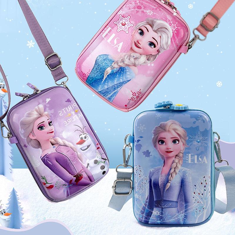 Borsa a tracolla per bambini Frozen Elsa in pelle sintetica, ideale per l'uso quotidiano e come regalo.