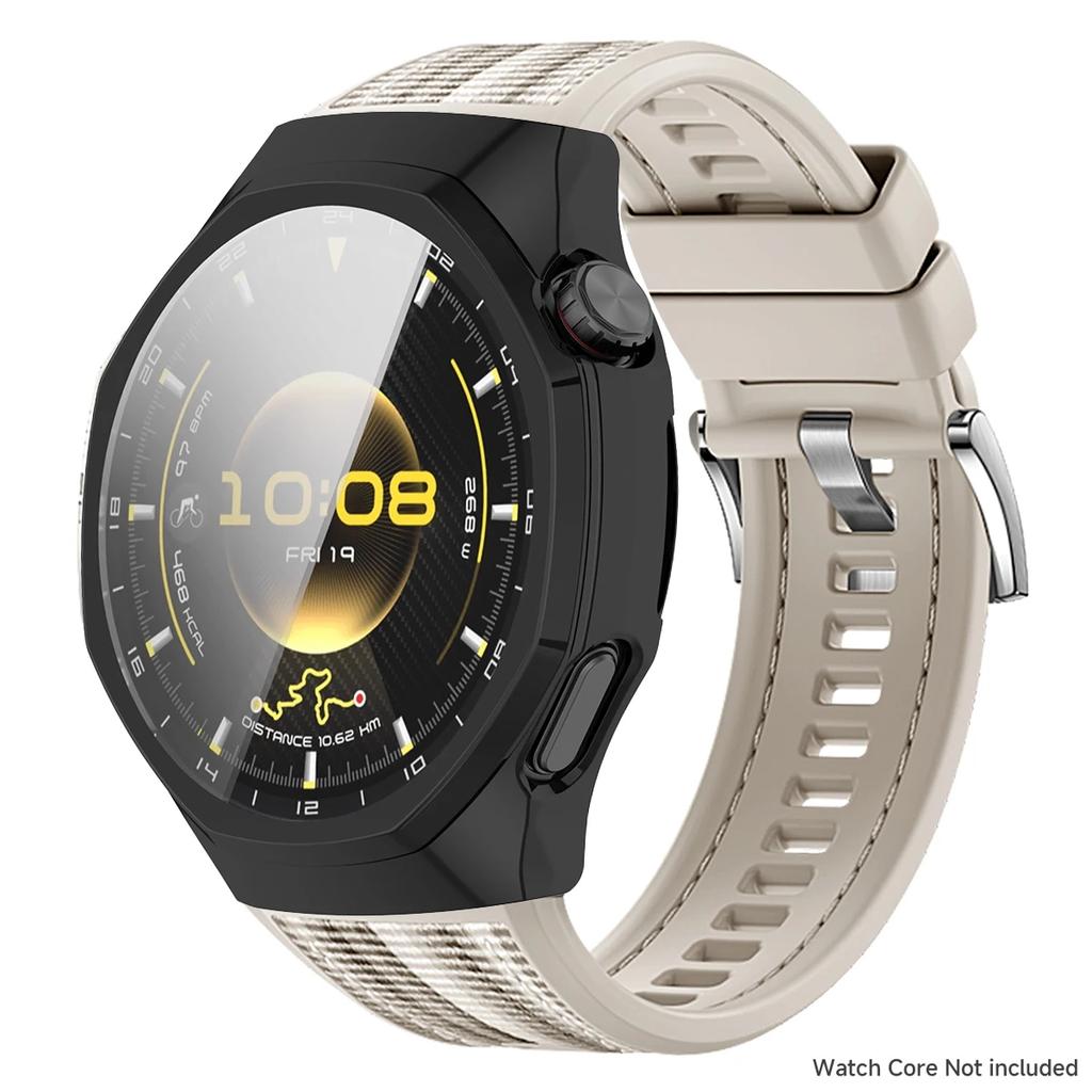 Pletený nylonový pásek+Tvrzené sklo+PC pouzdro Pro Huawei Watch GT6 Pro Sportovní řemínek Kryt proti pádu Pro GT 6 Pro Náramek+Pouzdro