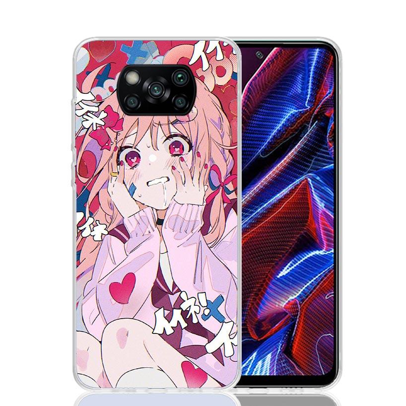 Cute Anime Girl INS Case Phone Cover for Xiaomi Redmi Note 10 9 9S 8 8T 7 5 Pro Mi 12T 11T 10T 9T 12 11 Lite A3 A2 Trend Fundas