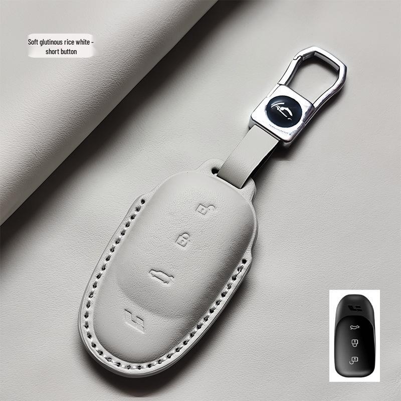 Genuine Leather Key Case for Ideal I6 L9MAX/L8/L7/L6/ONE/Mega - High-End with Buckle Shell