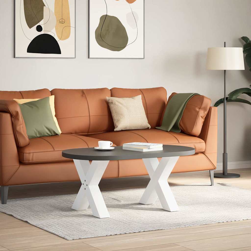 Vidaxl Nogi Do Stolika Kawowego, 2 Szt., Białe, 50X(42-43) Cm, Stal