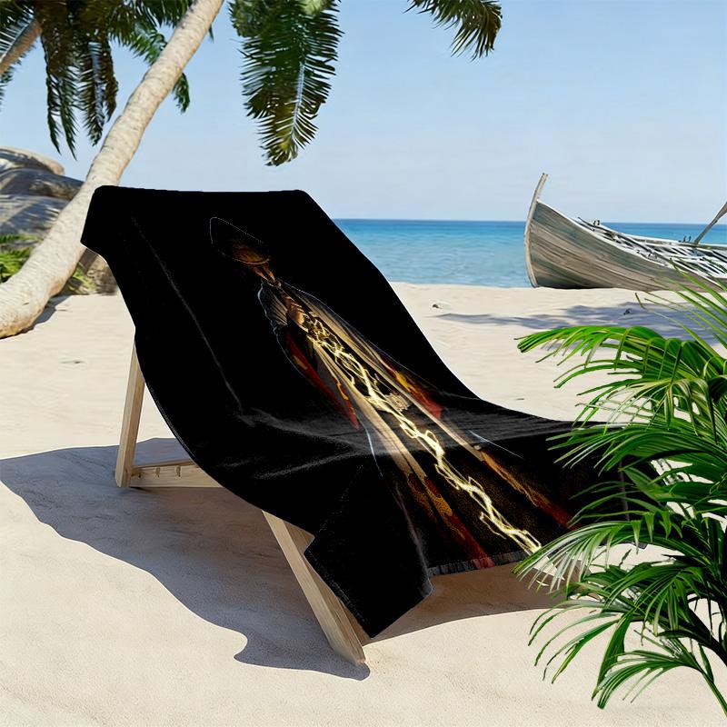 Shadow Warrior's Crimson Blade Beach Towel Soft Outdoor Camping Quickdrying Swim Towel Swim Outdoor Pool Towel Fashion Printing
