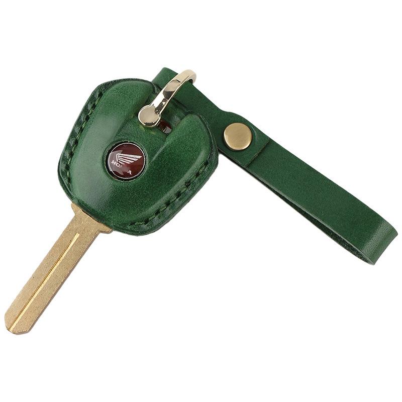 

For Honda CB 500X 500F 500R 650R 500F Motorcycle Key Case Cover Shell Leather Keychains зелений