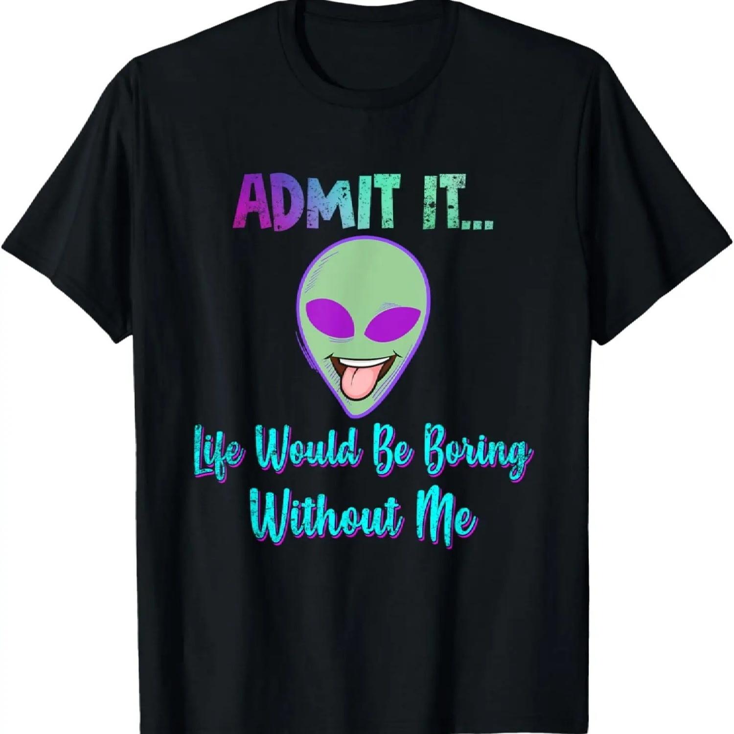 Alien Distressed T-Shirt S чёрный