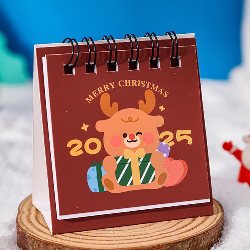 

Мини-мультяшный настольный календарь, милый модный рождественский календарь, портативный карманный календарь, расписание, настольное украшение, рождественские подарки A3