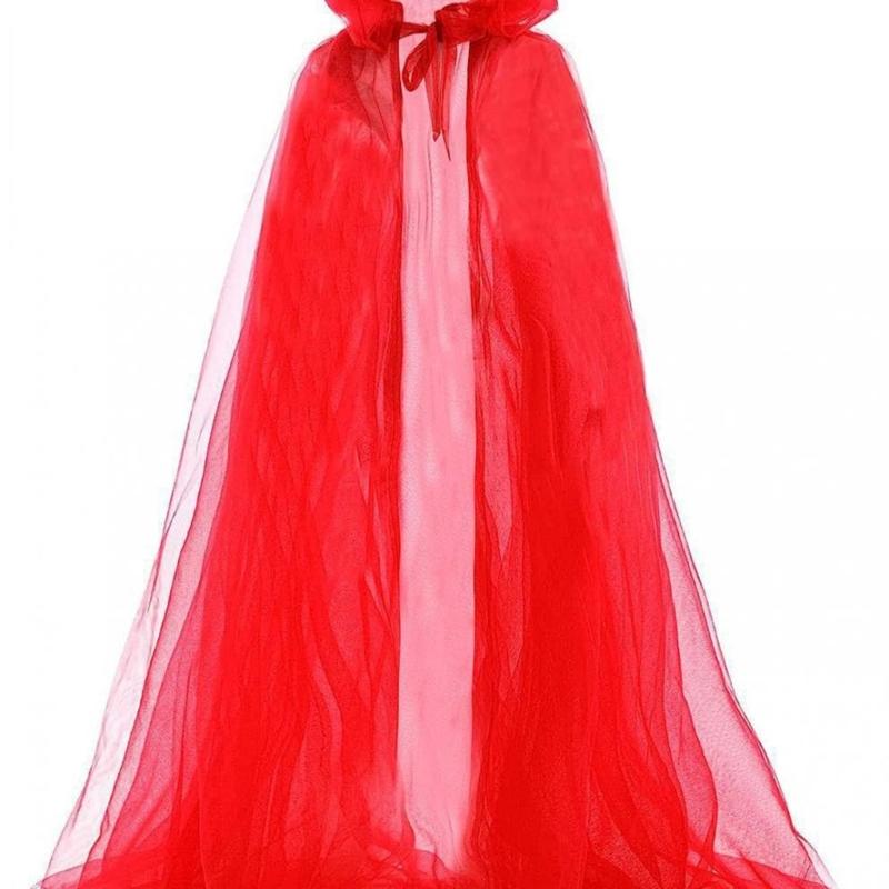 Clear Cape With Adjustable Hoods Comfortable Halloween Party Wear Foldable Costume Accessory Sheer Witches Costume