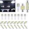 20/24pcs T10 DC 12V Led Bulb Set White Light Car Light Bulb Suitable for Reading Light/License Plate Light/Interior Light