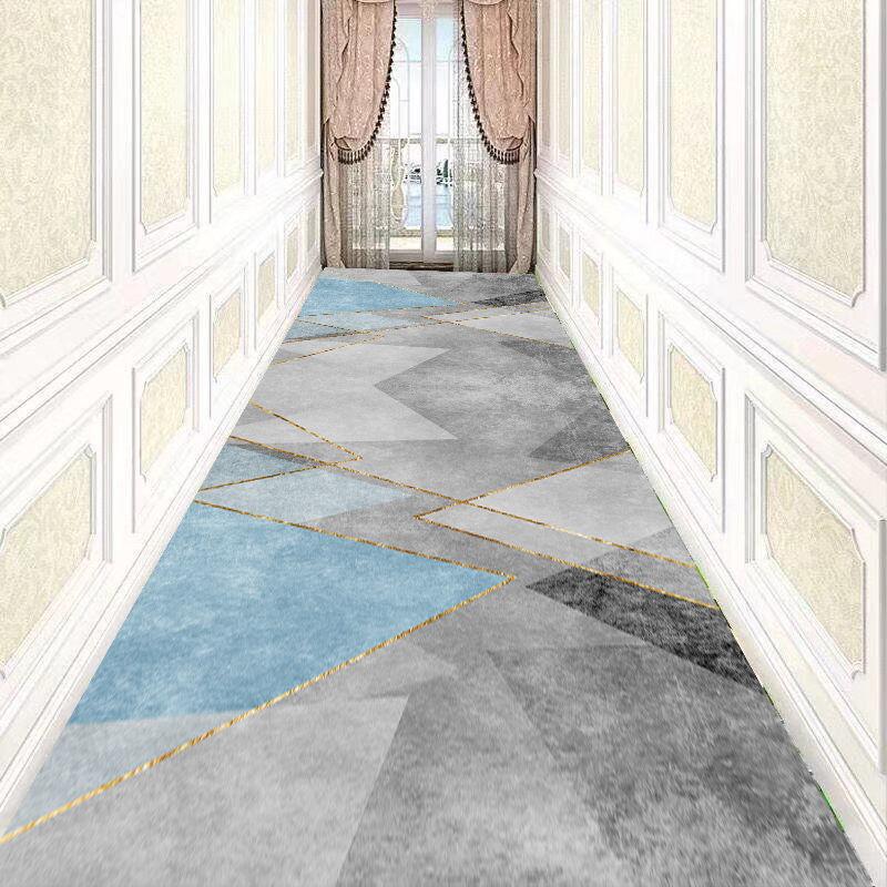 Vintage Geometric Puzzle Design Runner Mat - Soft, Machine Washable, Non-Slip Polyester Area Rug for Living Room, Kitchen, Bedroom