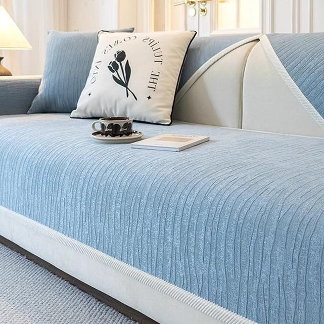 Anti Cat Scratch Chenille Sofa Cover Cloth One-Piece Fixed Anti Slip Sofa Cushion Cover Soft And Sticky Suitable For All Seasons