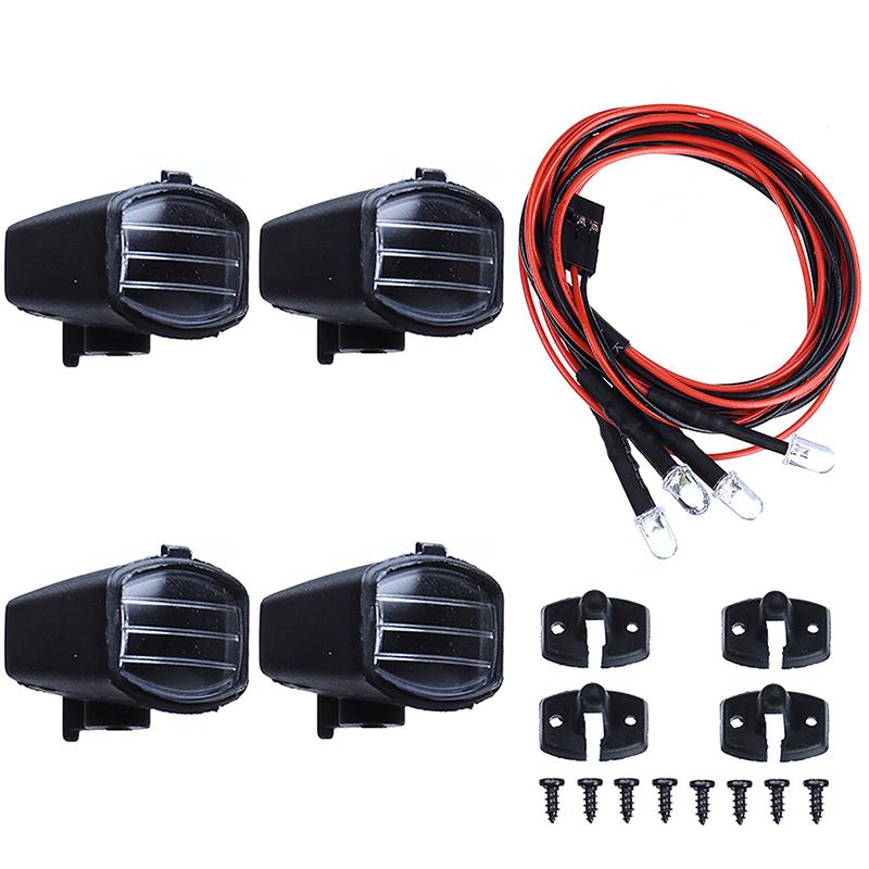 4Pcs Led Spotlight Roof Light Lampshade For 1/10 Rc Crawler Car Axial Scx10