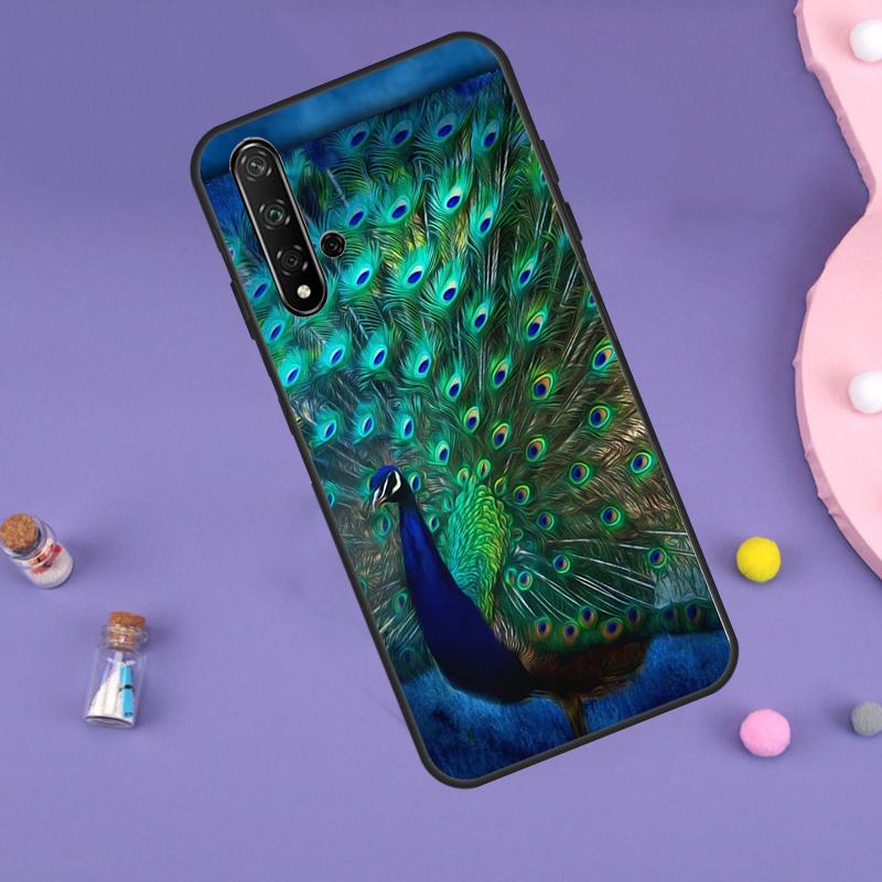 Bird Peacock Feather For Huawei Nova 7i 8i 11i 12i 12s 9 10 SE Y60 Y61 Y70 Y72 Y73 Y90 Y91 P20 P40 P30 Lite Case