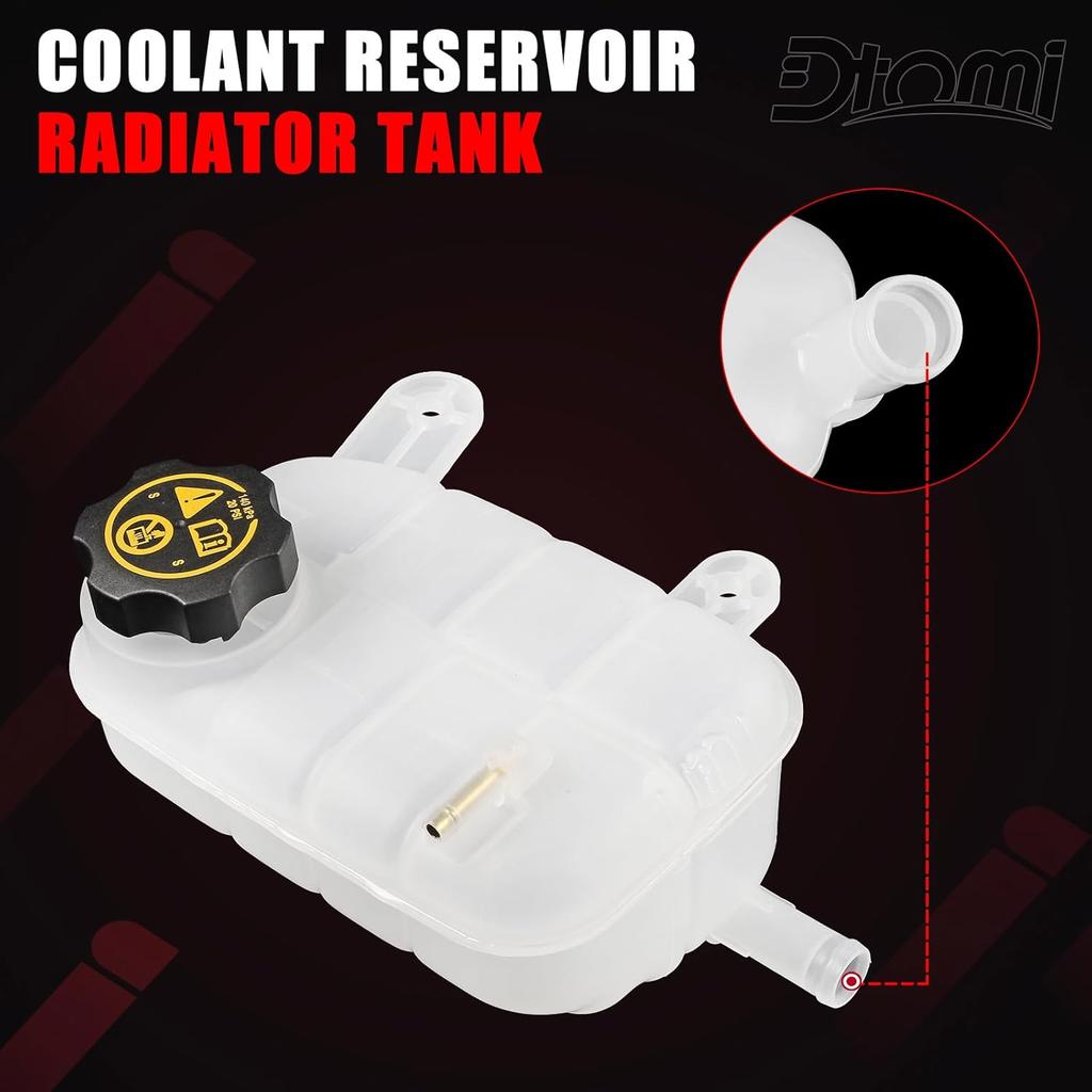 Engine Coolant Reservoir Tank With Cap, Radiator Overflow Tank Compatible With Buick Chevy Vehicle Encore Trax 2013- 1.4L 1.8L Replaces# 603-955,