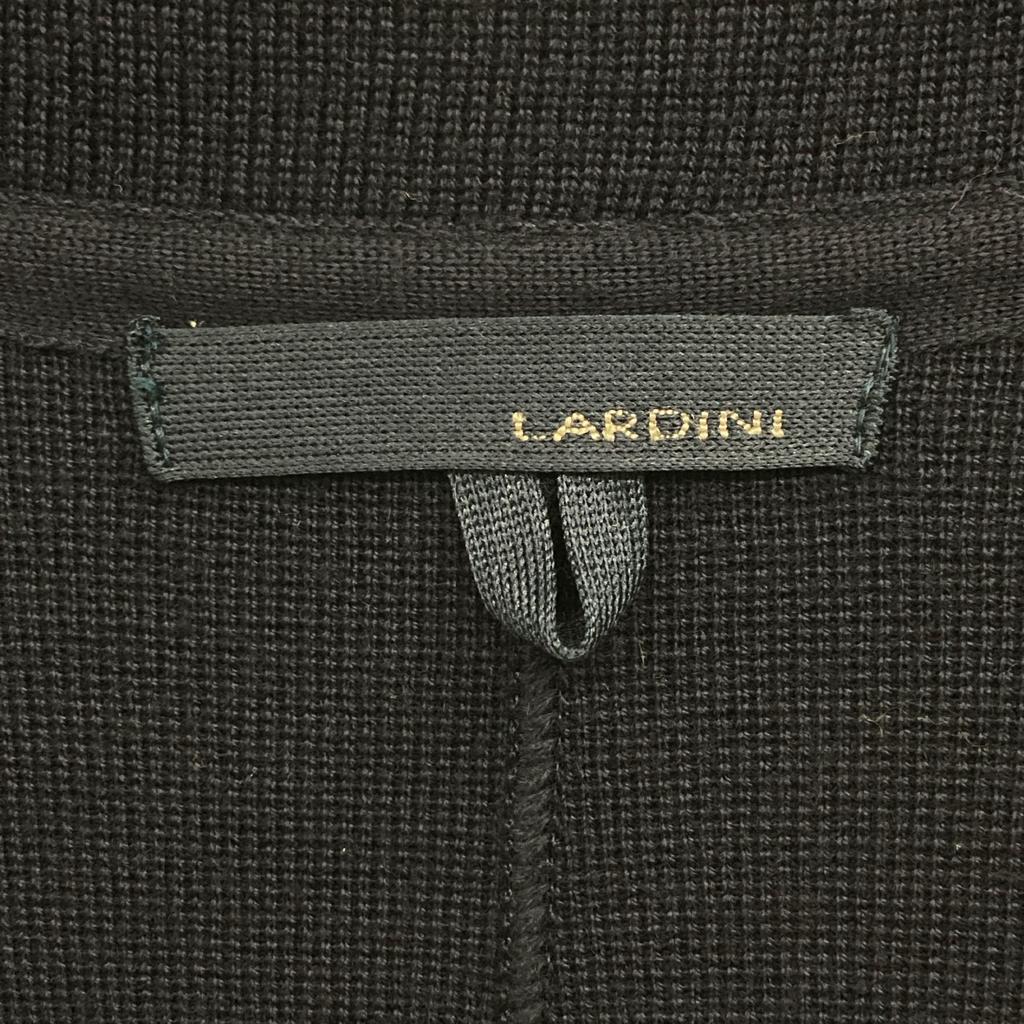 LARDINI JJLJM21 Navy Wool Center Vent Double Breasted Knit Jacket Jacket L NavyUsed