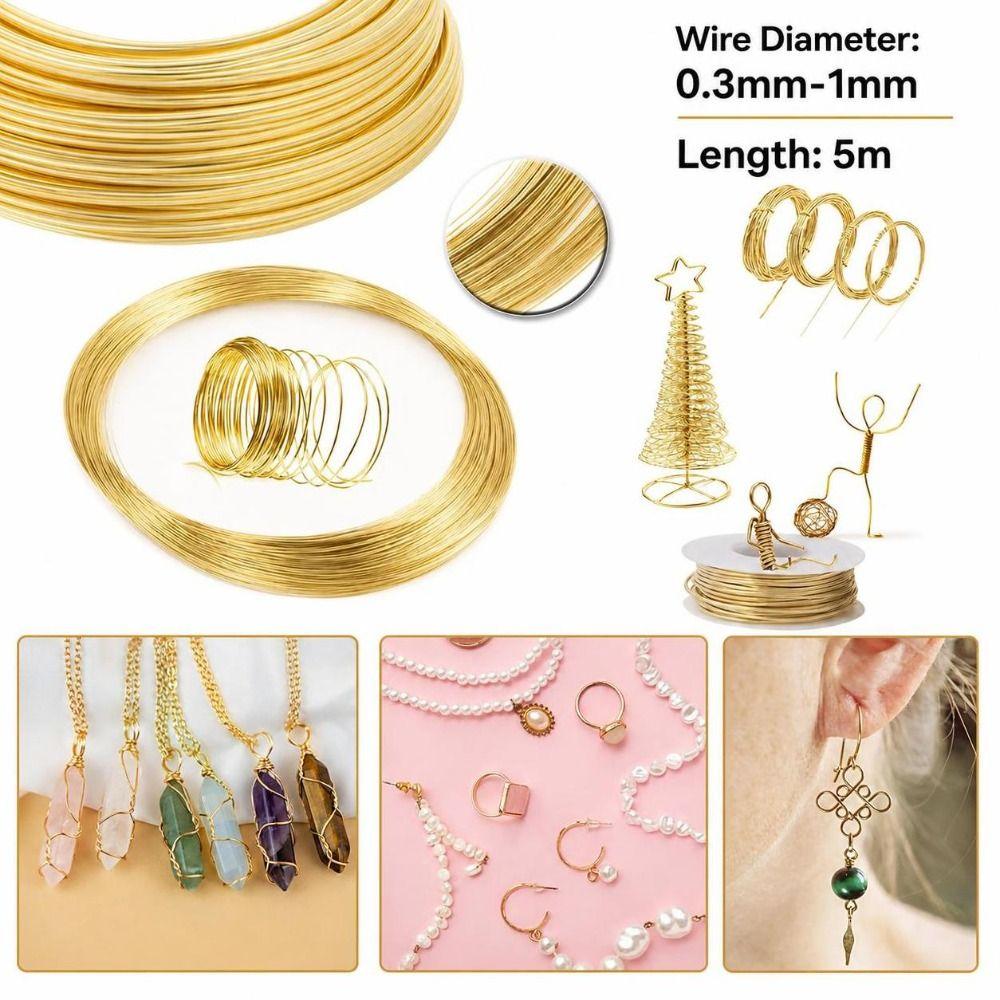 0.3-1mm Brass Round Wire Brass Brass Filament New Craft Wire