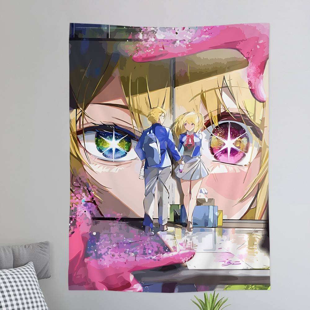 Anime OSHI NO KO Colorful Tapestry Wall Hanging Bohemian Wall Tapestries Mandala Wall Hanging Sheets