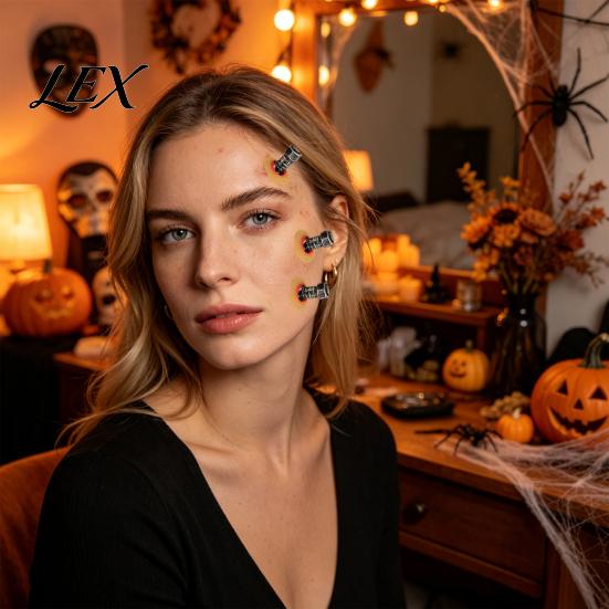 Scary Trick Props for Parties 3D Halloween Fake Scar Stickers, Realistic Latex Wound Tattoos Costume Party Makeup Kits Makeup, Special Effects