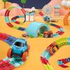 Children's Interchangeable Track Magic Racing Car Set, Flexible Train and Scooter Gift Toy for Boys Aged 3-14