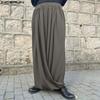 Pantalon Long Décontracté Ample à Enveloppe Irrégulière et Taille Élastique pour Homme