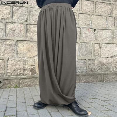 Ανδρικά Ελαστική Μέση Ακανόνιστο Περιτύλιγμα Καθημερινά Φαρδιά Μακριά Παντελόνια Παντελόνια