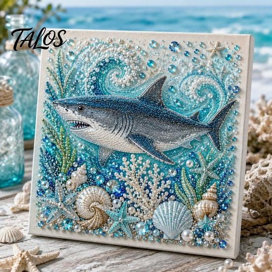 3D Strasssteine Bastelset Meeresschildkröte Oktopus DIY Perlenmalerei Set, Ozean Thema Diamant Malerei Entspannende Erwachsenen Sets Set für Erwachsene Anfänger, Perlen Alles-Perlen