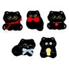 Lovely Black Cat Plush Toys Keychain Kawaii Stuffed Animal Keychain Pendant Creative Backpack Decoration Accessories Gifts