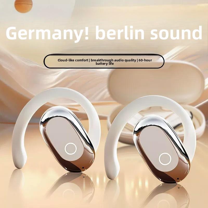 Auriculares inalámbricos Bluetooth de oído abierto con diseño ergonómico y rotación de 130 grados