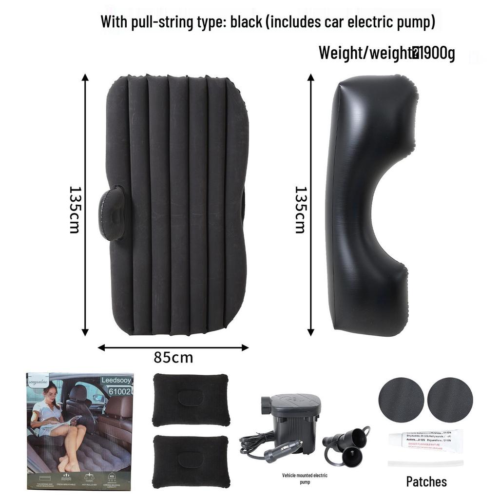 Inflatable PVC Flocked Car Back Seat Mattress