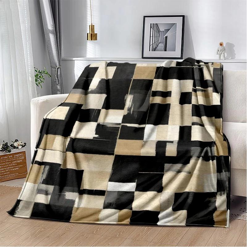 2025 New Style Bohemian Abstract Modern Art Geometry Blanket,Soft Throw Blanket for Home Bedroom Bed Sofa Travel Picnic Gift Kid