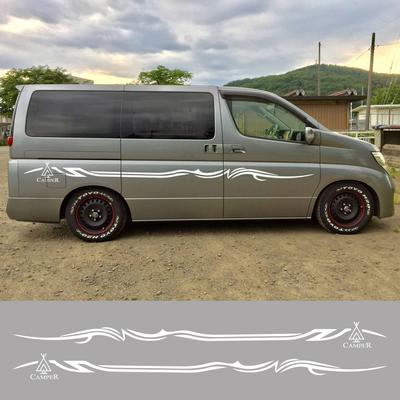 Car Door Side Stickers For Nissan Elgrand E50 E51 E52 2.5 3.5 Parts Camper Van Minivan Graphics Tuning Accessories Vinyl