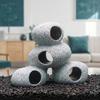 Simulation Crafts Aquarium Hideaway Rock Purple Clay Aquarium Cave Creative Fish Tank Cave