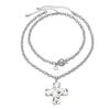 Eleagnt Hammered Crosses Necklace Stylish Chunky Crosses Necklace in Hammered Designs Women's Neck Chain Jewelry