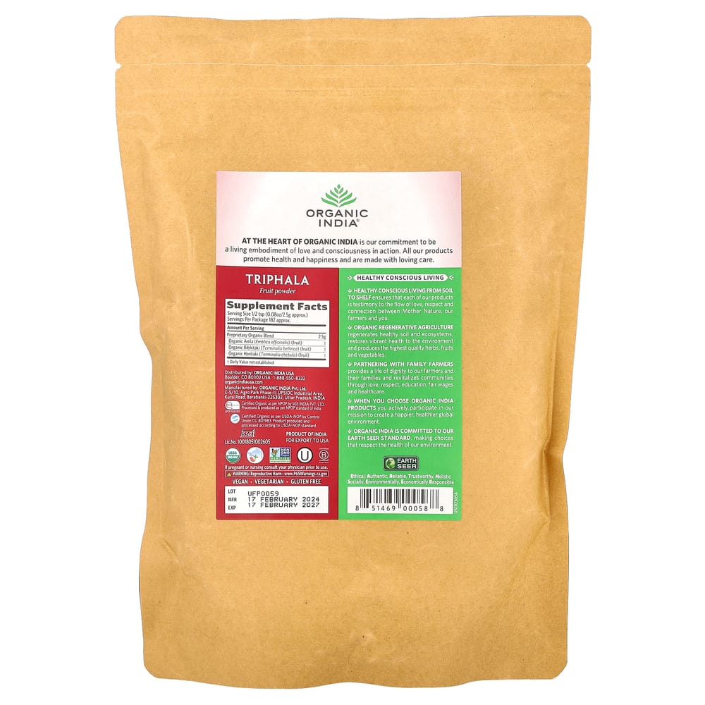 Organic India Triphala Fruit Powder 454g (16oz)