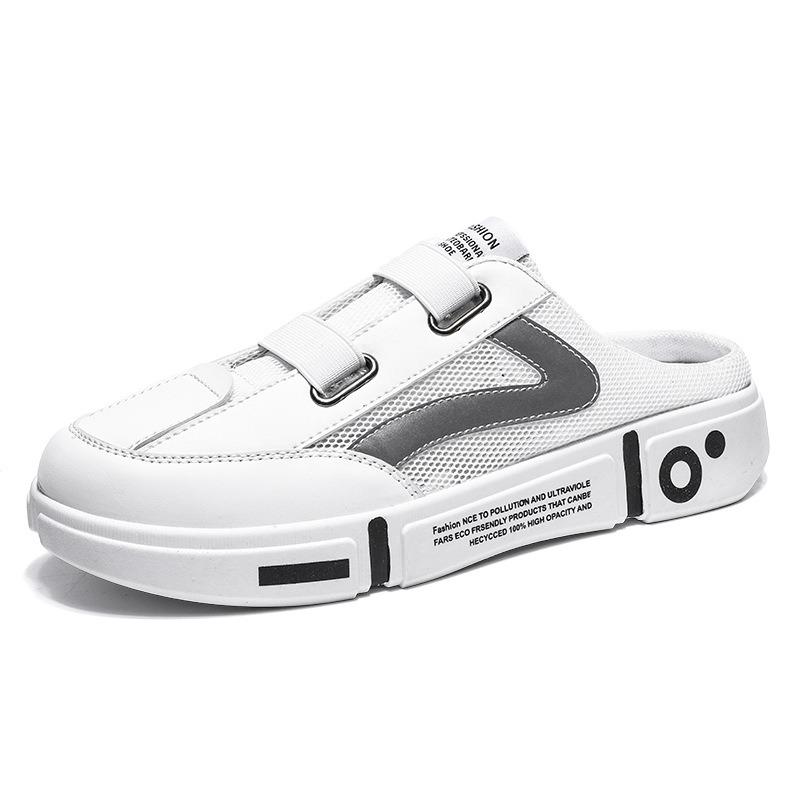 New half-slippers men's summer men's trend heelless lazy bag head dragging one foot outside wearing beach shoes