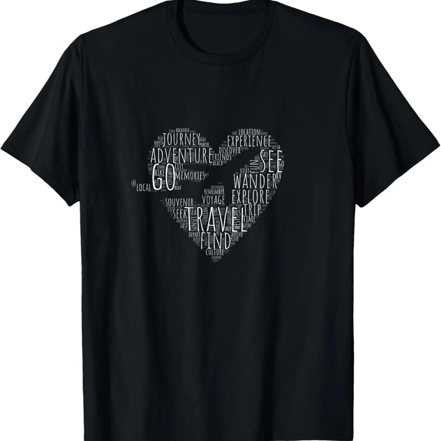 

Love to Travel Gift Tee for Travel Enthusiast T-Shirt S чёрный