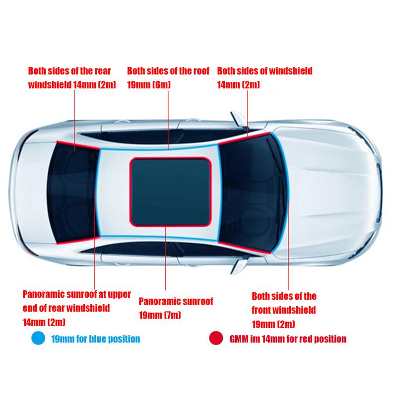 Auto Seal Protector Sticker Rubber Waterproof Window Edge Windshield Roof Sealing Strip Auto Roof Windshield Sealant Protector