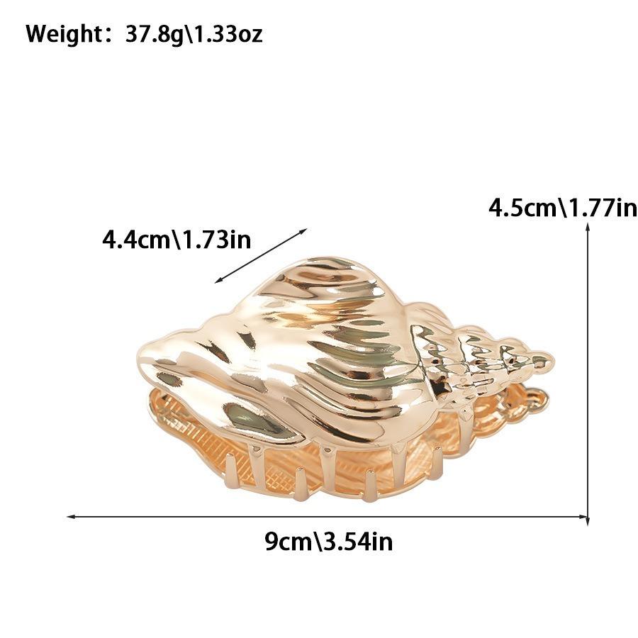 1pc Metallic Seashell Hair Claw Beach Inspired Designs Perfect for Boho Chic Styles Summer Vacations Elegant Hair Accessories