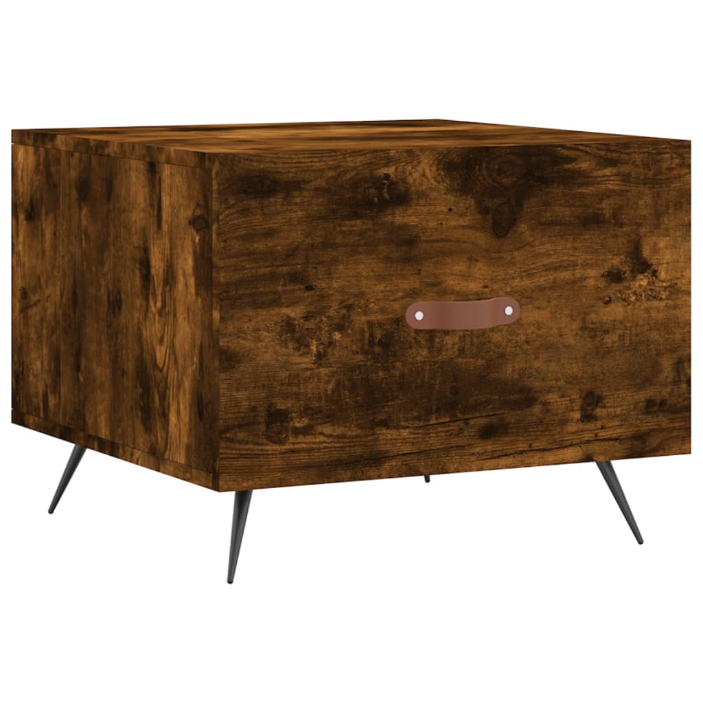  Coffee Tables, 2 Pcs, Smoked Oak, 50x50x40 Cm