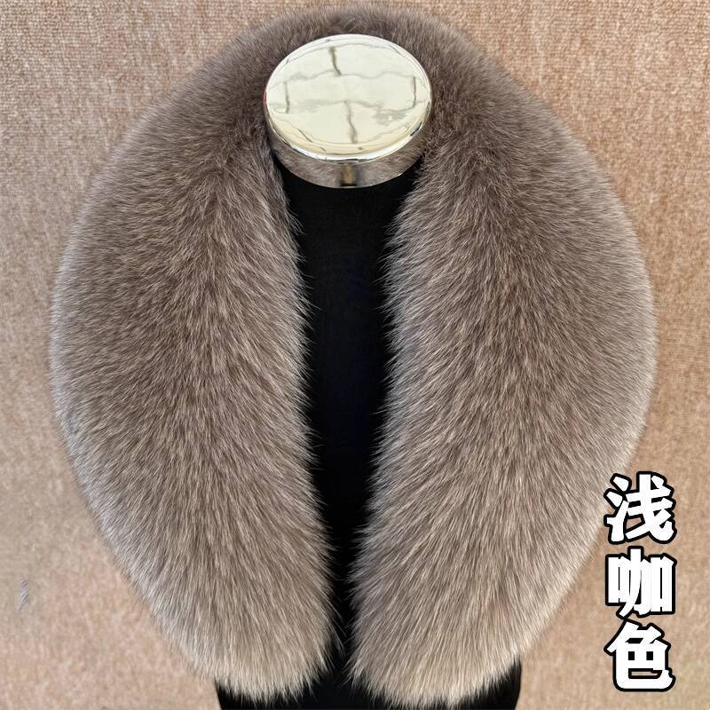 Real Fox Fur Collar Women Winter Thickened Fur Collar Scarf Collars Wraps Neck Warmer Fur Scarves Shawl Luxury Fluffy Fur Shawl