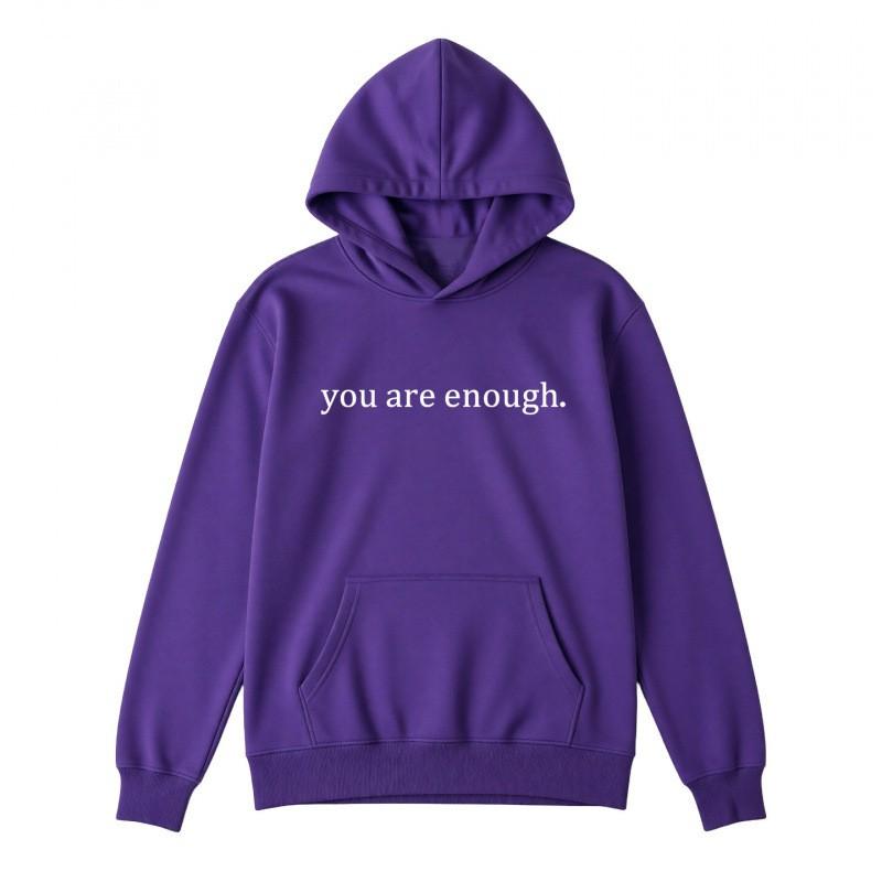 Unisex Oversized Hooded Sweatshirt With Letter Print Fleece Lined Kangaroo Pocket Long Sleeve Streetwear Top