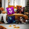 Poszewka na poduszkę Dziewczyna Cukrowa Czaszka Halloween Krótki plusz Dwustronny nadruk Kwadratowe poszewki na poduszki dekoracyjne Sofa Domowa Dekoracja poduszką