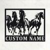 Custom Name Metal Sign Horse Silhouette Rustic Fairy Tale Theme Hot Sale Home Garden Kitchen Dining Decor
