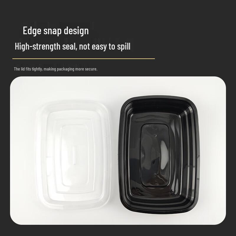 1500ml Disposable Rectangular Food Containers with Lids (150 Sets)