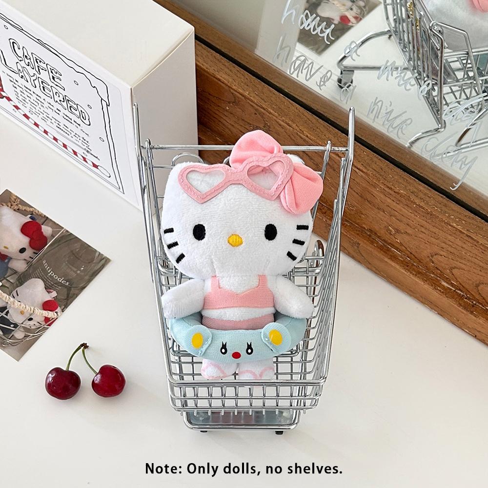 Sanrio Hawaii Swimming Ring Hello Kitty Plush Toys Pendant Backpack Keychain Cute Plushies Doll Decoration Holiday Gifts