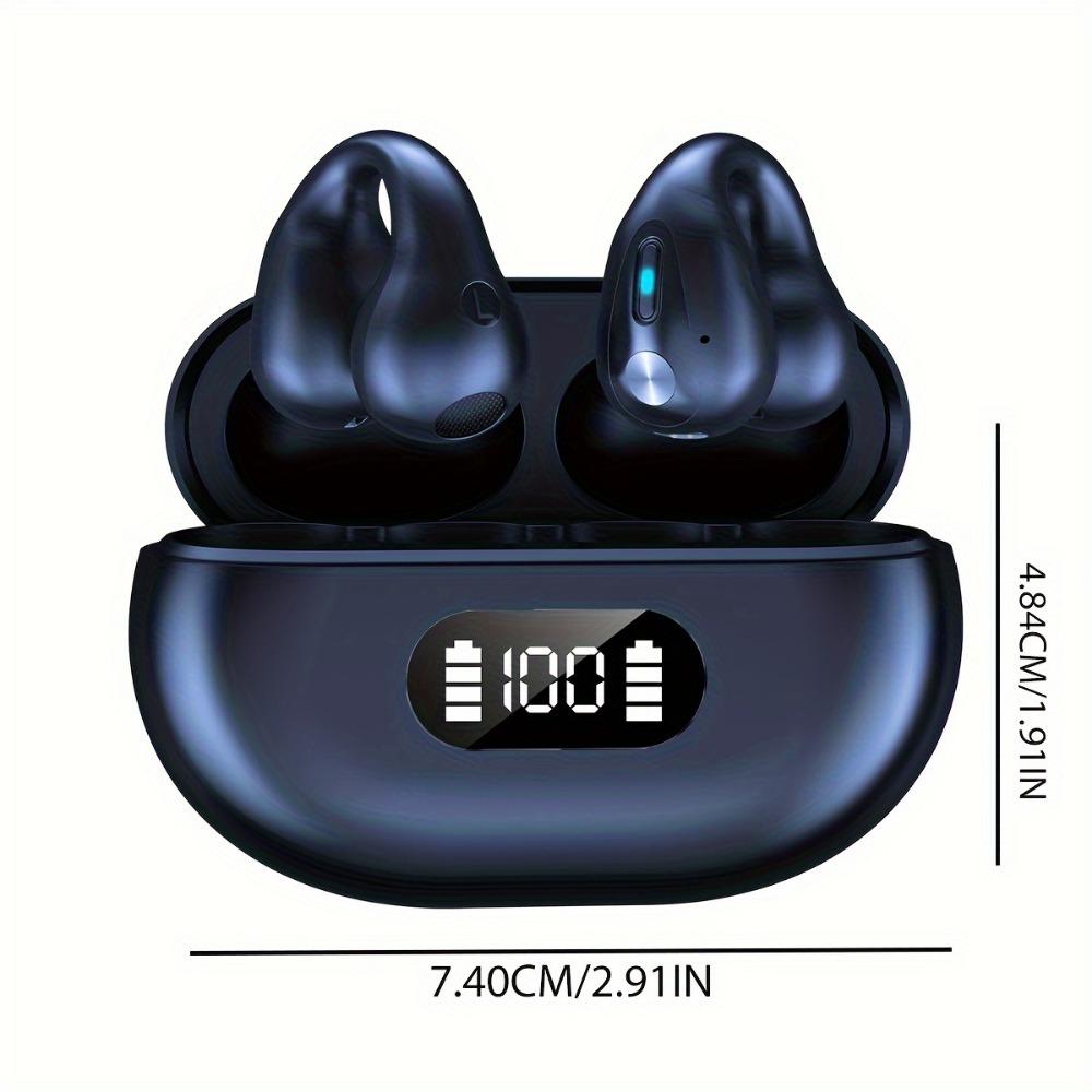 Äkta trådlöst clip-on sportheadset, Musik Hängande Video Bekvämt TWS Dobby Stereo HD-samtal Headset, för Telefon Spelheadset Intelligens Headset